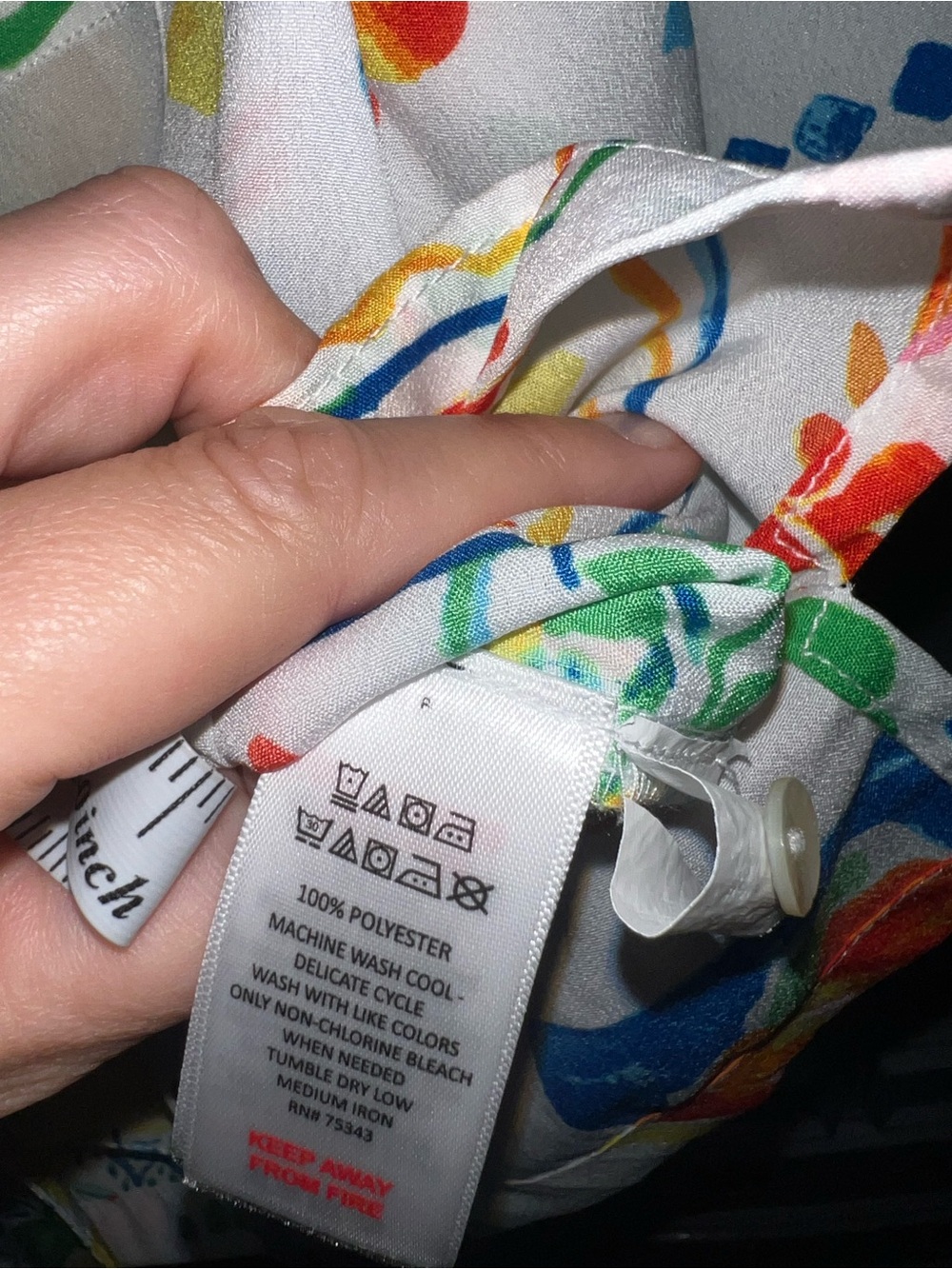 Cynthia Rowley Cropped Pajama Top Chili Lemon Pepper - Picture 4 of 4